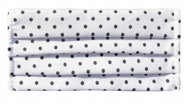 3 Pack Maska ochronna na twarz Biały w czarne kropki