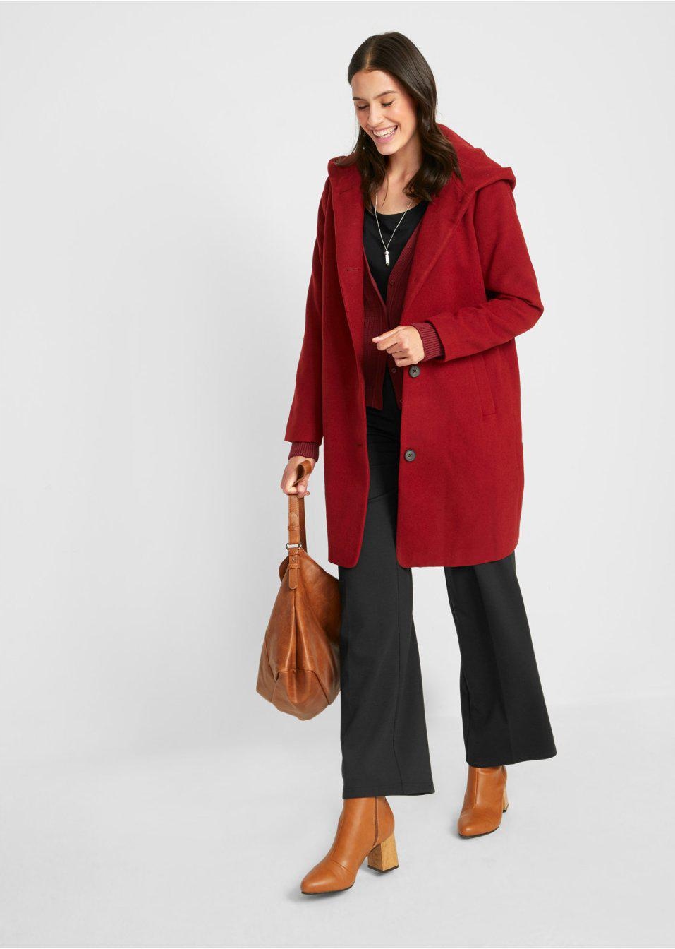 KRÓTKI PŁASZCZ Z KAPTUREM BONPRIX 44 Rozmiar 44