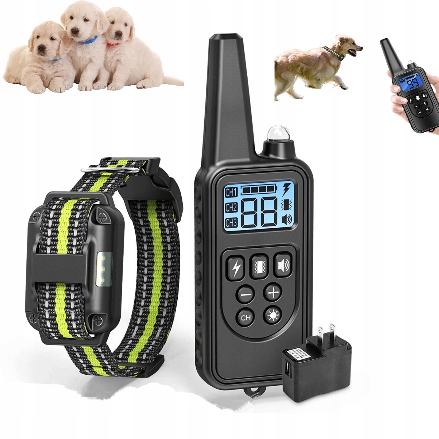 Levně Elektrický výcvikový obojek pro psa, voděodolný Treser pro psy Pilot