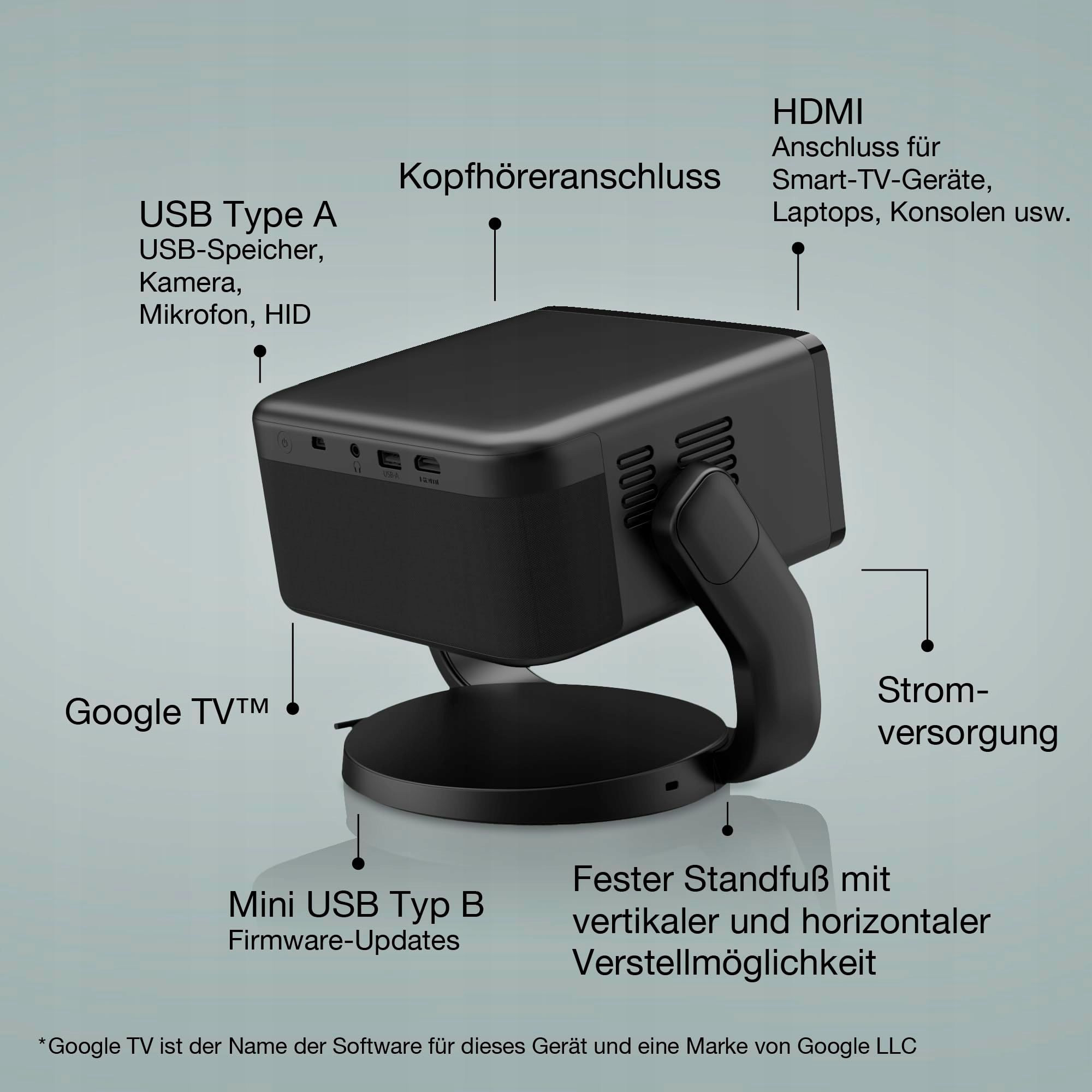 EPSON EpiqVision EF22B Mini Projektor Full HD 3LCD 1000 Lumen Bluetooth TV — miniatura 2