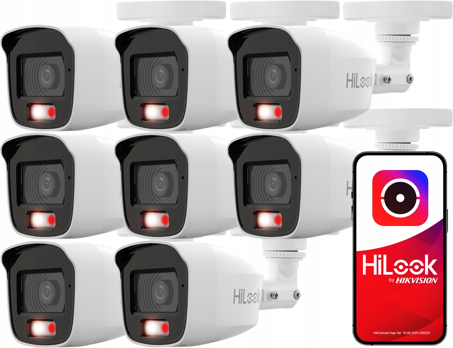 Vonkajšia kamera x8 2MPX Ahd HiLook TVICAM-B2M-20DL Hybrid Light