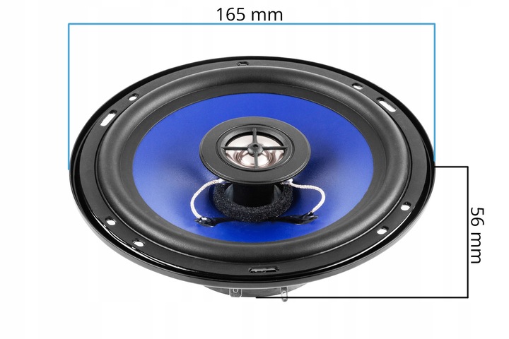 GŁOŚNIKI SAMOCHODOWE MOCNE NAGŁOŚNIENIE DWUDROŻNE 165 MM/16 CM Model DO SAMOCHODU
