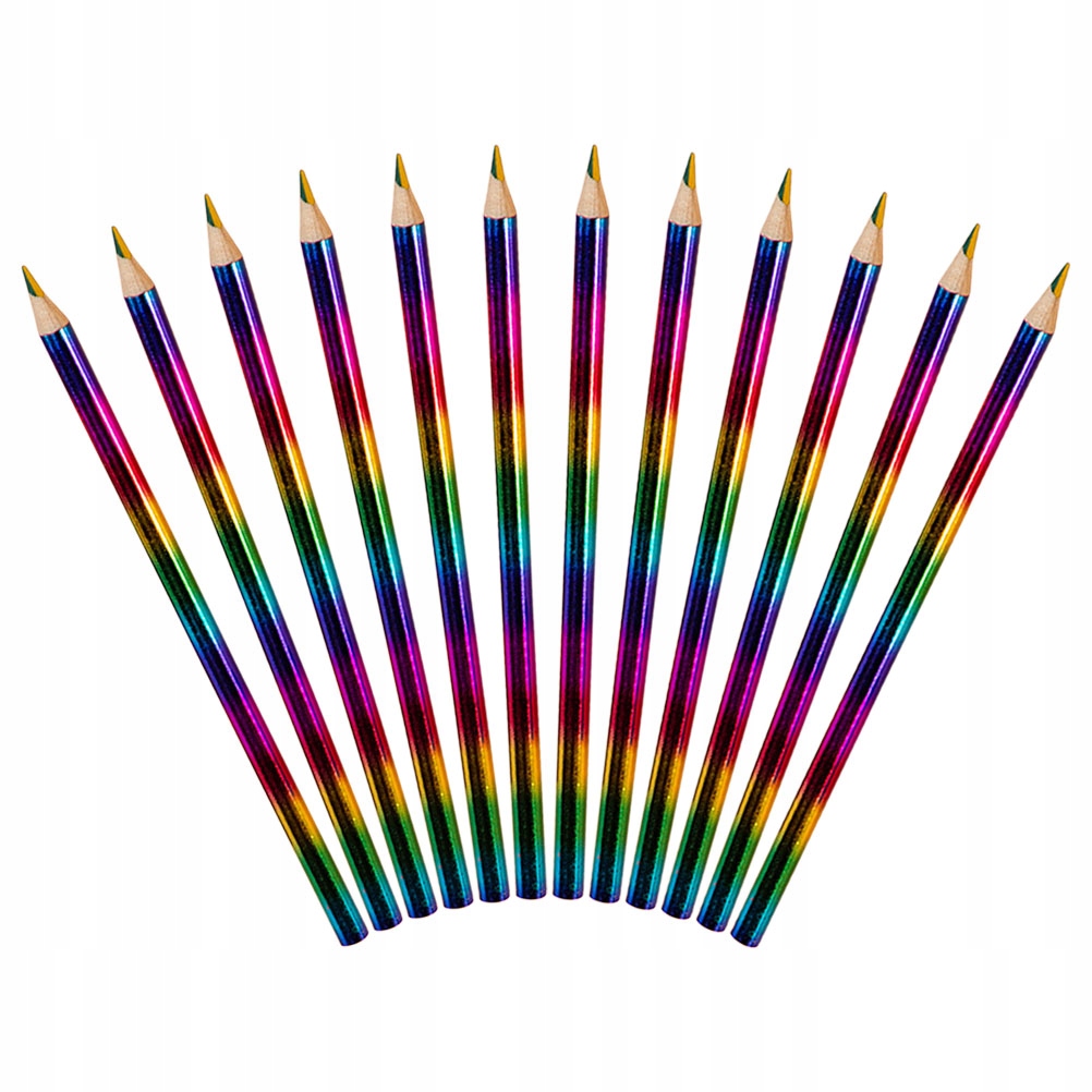 KREDKI OŁÓWKI DEKORACYJNE TĘCZA