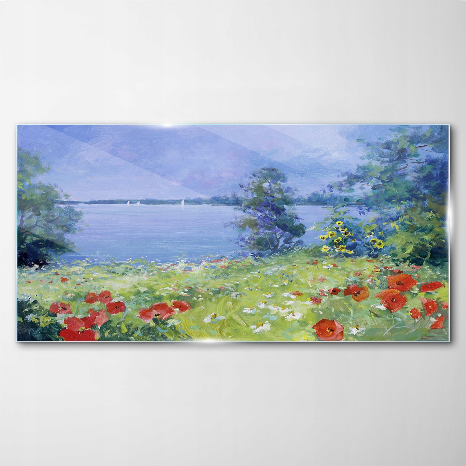 

Foto-obraz szklany Kwiaty woda przyroda 140x70 cm