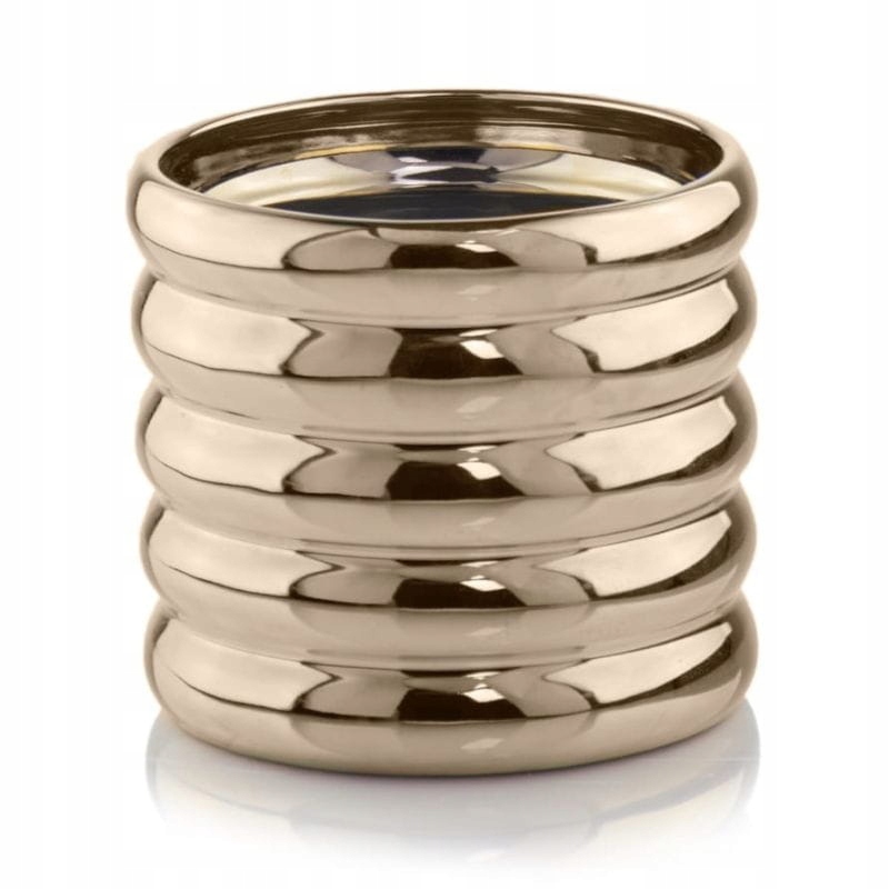 

Złota osłonka na doniczkę lustrzana Polnix Gold