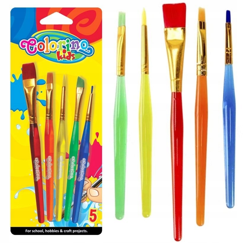 

Pędzelki szkolne pędzle Malarskie 5 szt. Colorino