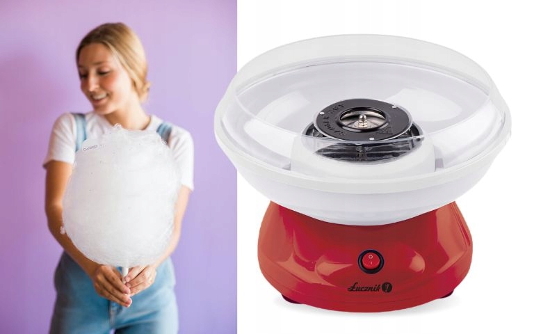 MASZYNA MASZYNKA DO WATY CUKROWEJ CUKIER PATYCZKI Kolor dominujący czerwony