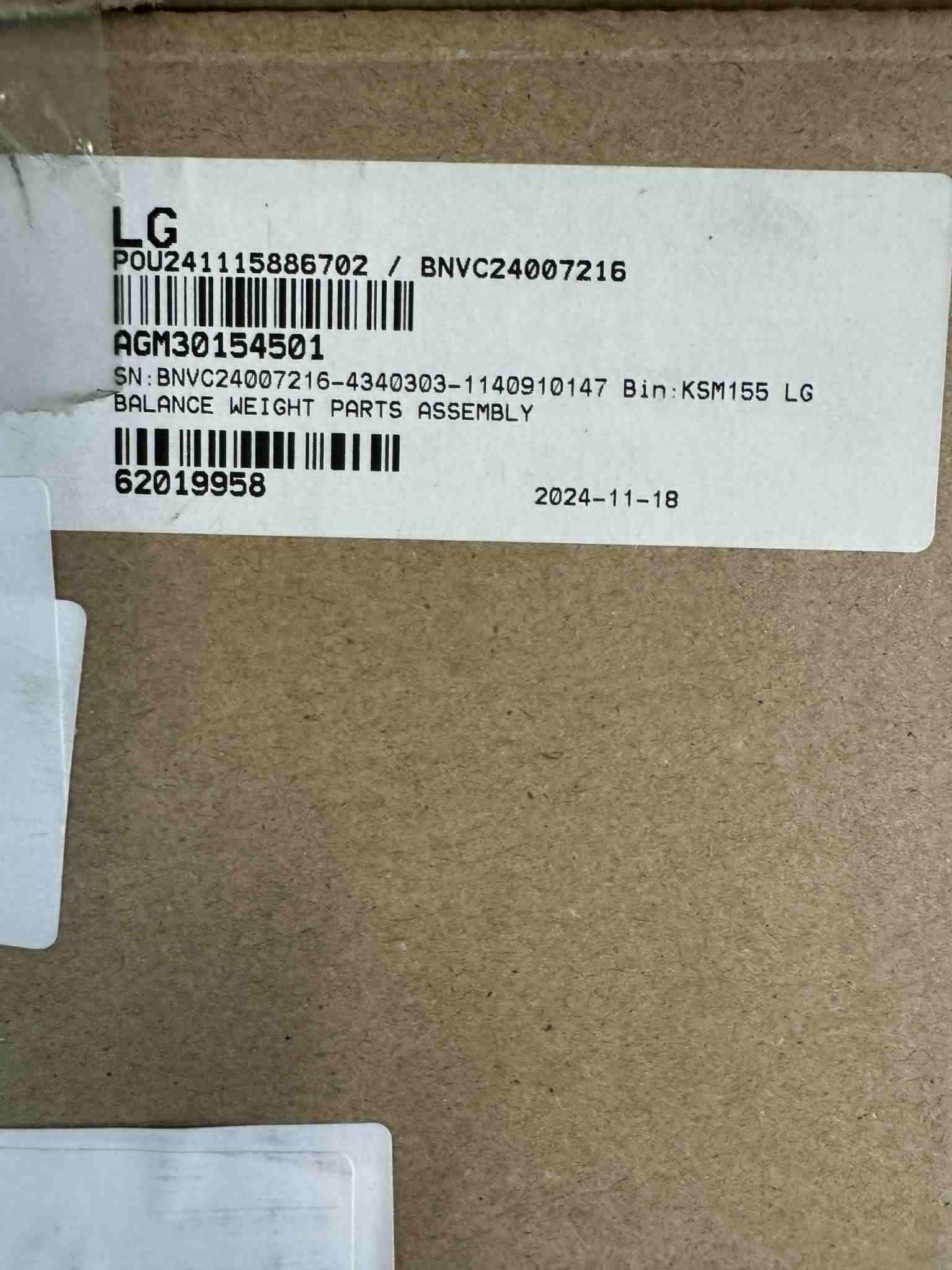 Lg AGM30154501 Obudowa przednia bębna do pralki Lg