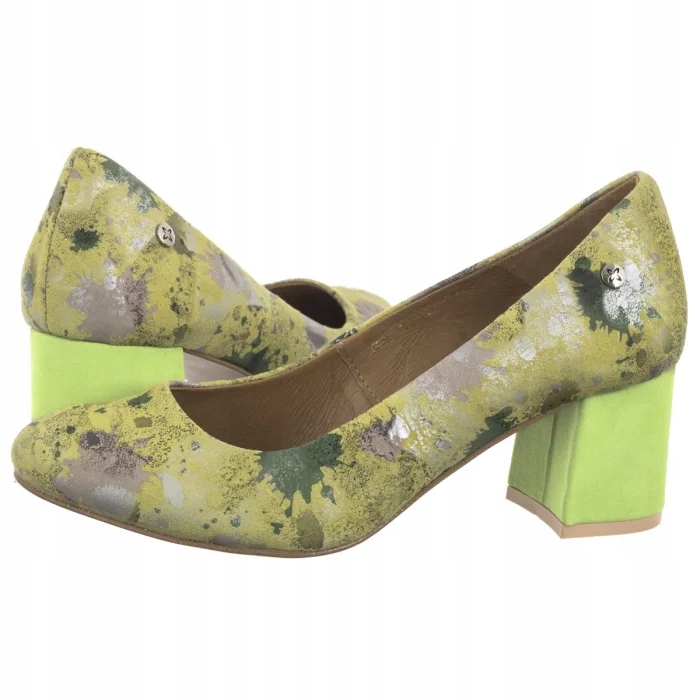 Dámské kožené lodičky Maciejka Kiwi 03356-52/00-1 Zelené