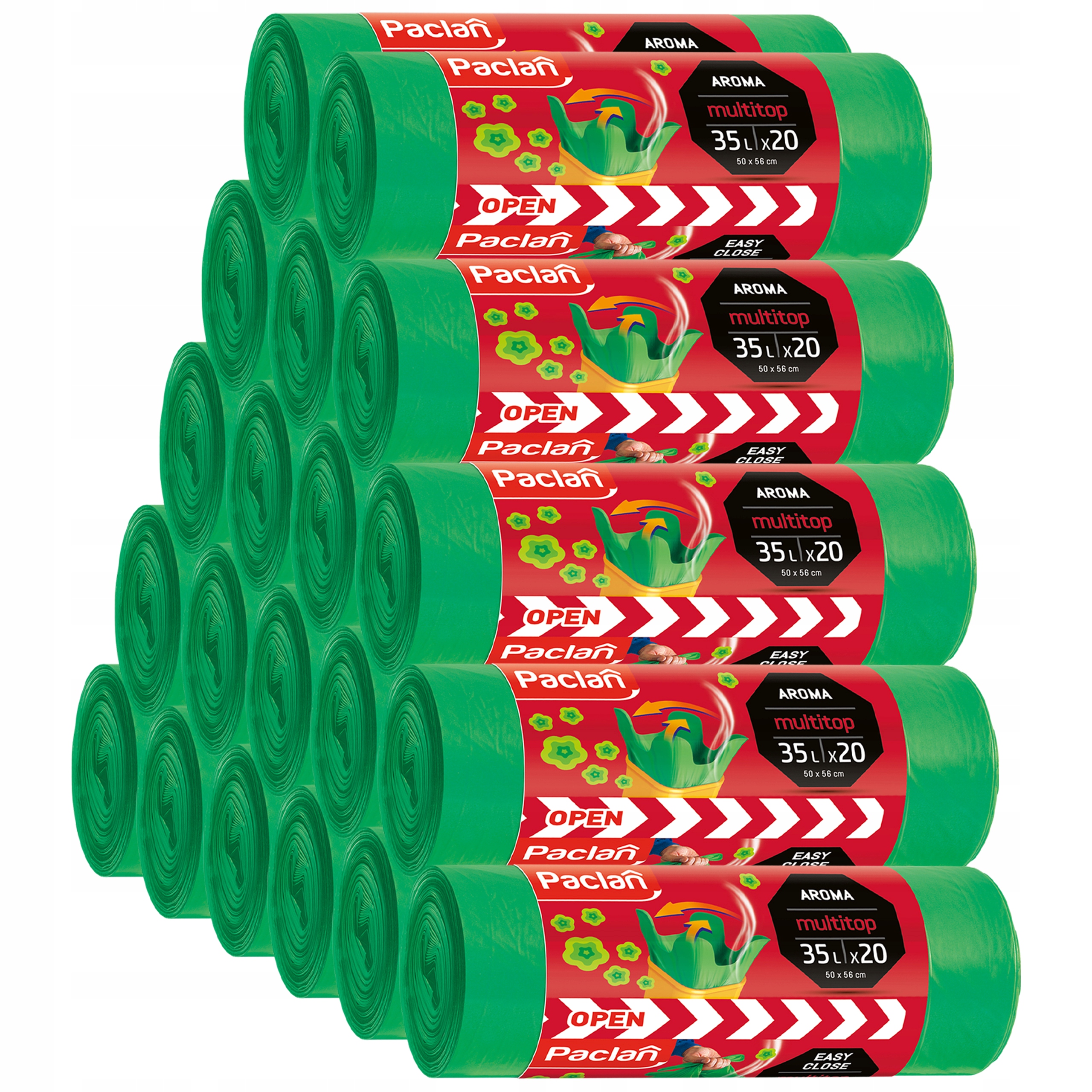 Levně Silné sáčky na odpadky Paclan Multitop Aroma Odolné 35L 400ks