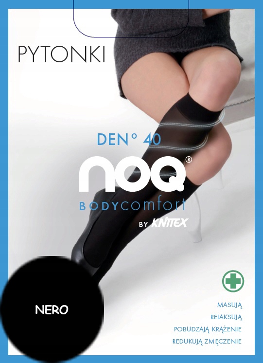 

Knittex Przeciwżylakowe pytonki podkolanówki# Nero