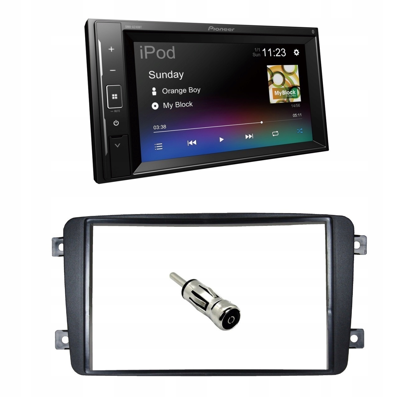 Pioneer DMH-A240BT Rádio 2DIN LCD Bluetooth Mercedes W203 C209 W639 CL203