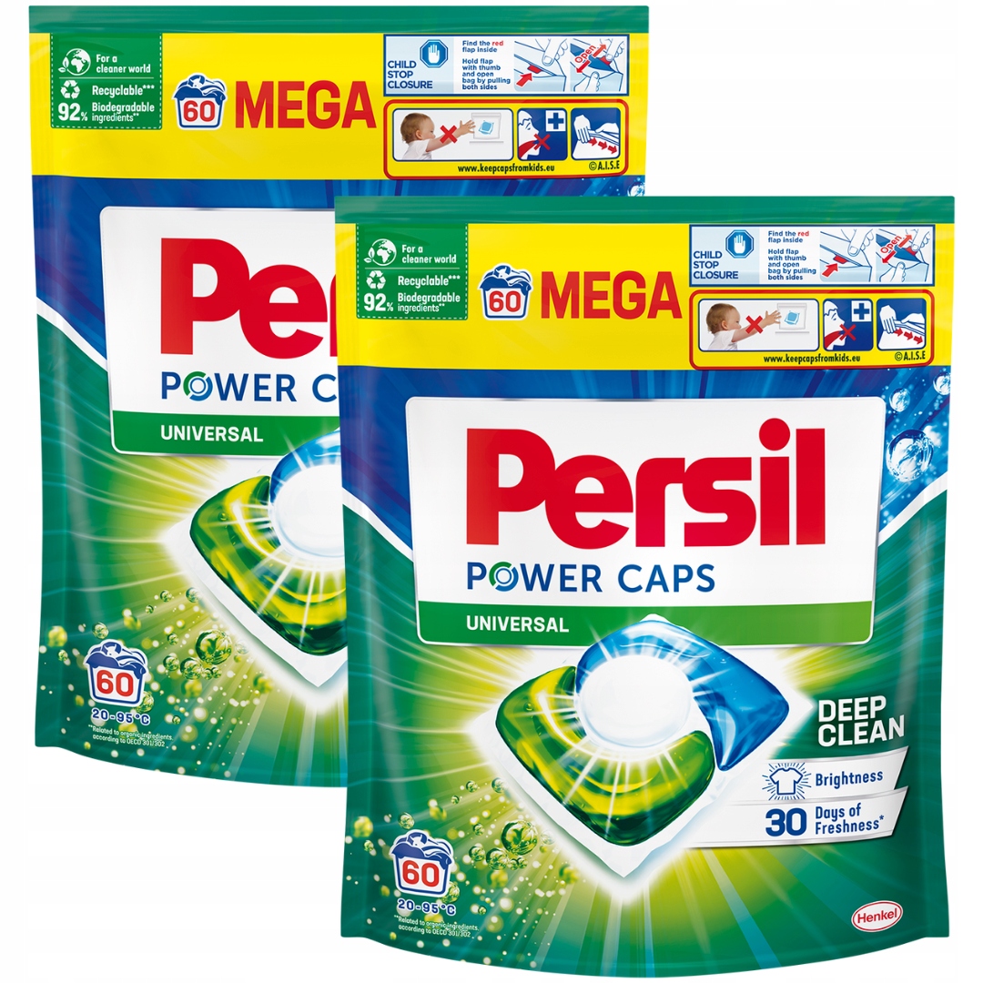Levně Persil Power Caps Univerzální kapsułki do prania białego 2x60szt.