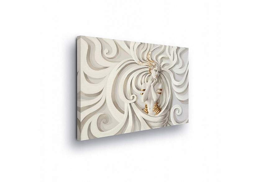 Obraz 100x75 Abstrakce objem vlna žena Medúza zlato mystika umění