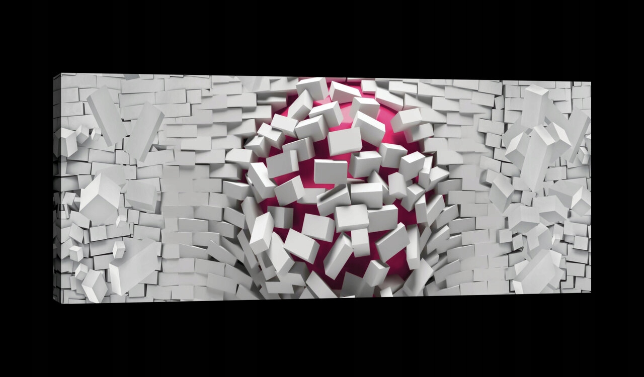 Obraz 145x45 Průlom zničení výbuch dynamika energie abstrakce stěna