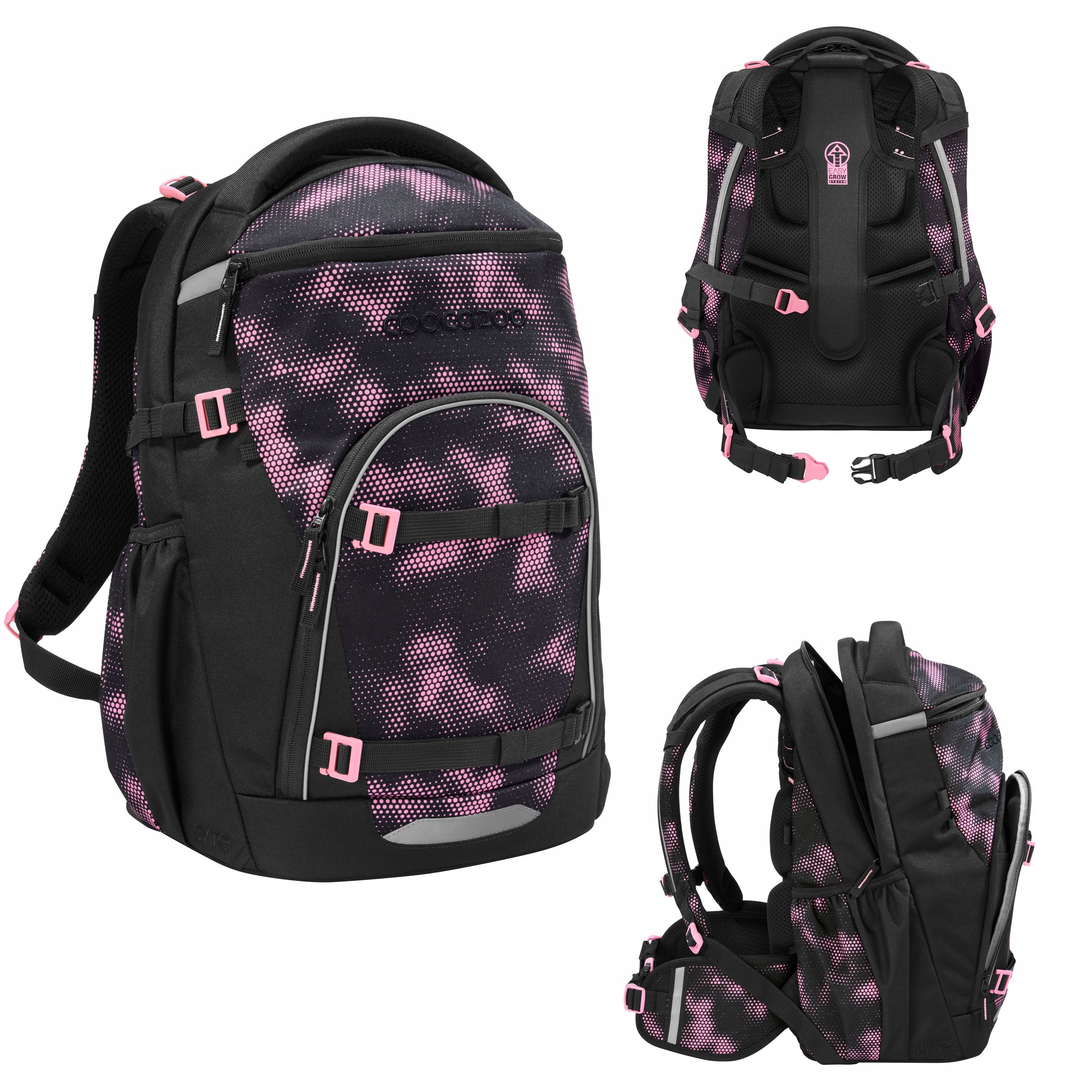 Coocazoo Plecak Szkolny Byte Pink Illusion Młodzieżowy Ergonomiczny Lekki