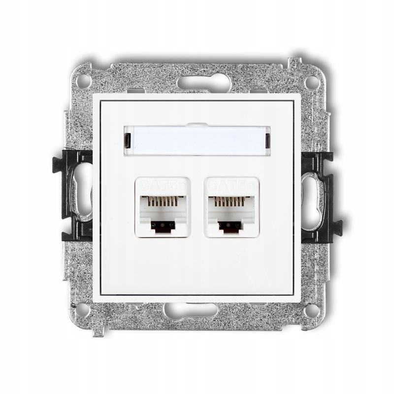 Karlik Mini bílý počítačová zásuvka MGK-2