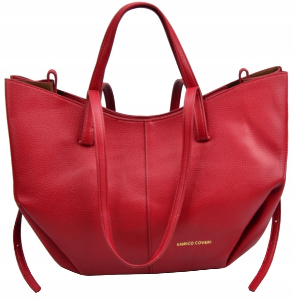 Coveri Torebka damska Casual na ramię Shopper Bordo Duża A4