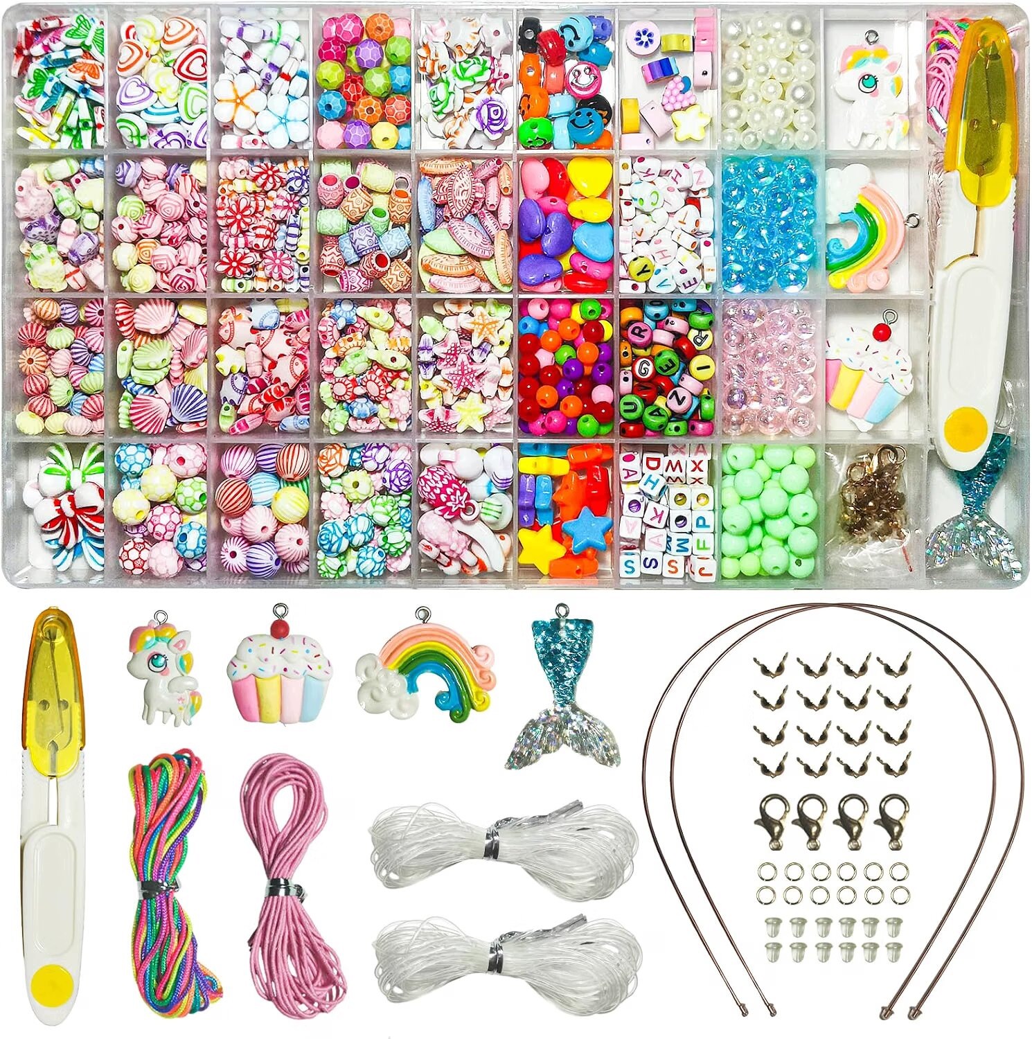 Sada Na Výrobu Náramků, Přívěsky, Diy, 36 Druhů