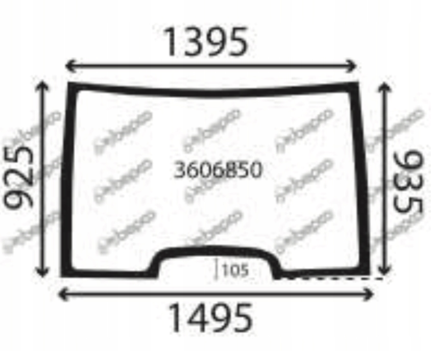 čelní sklo Claas Renault Ares Atles 6005028929