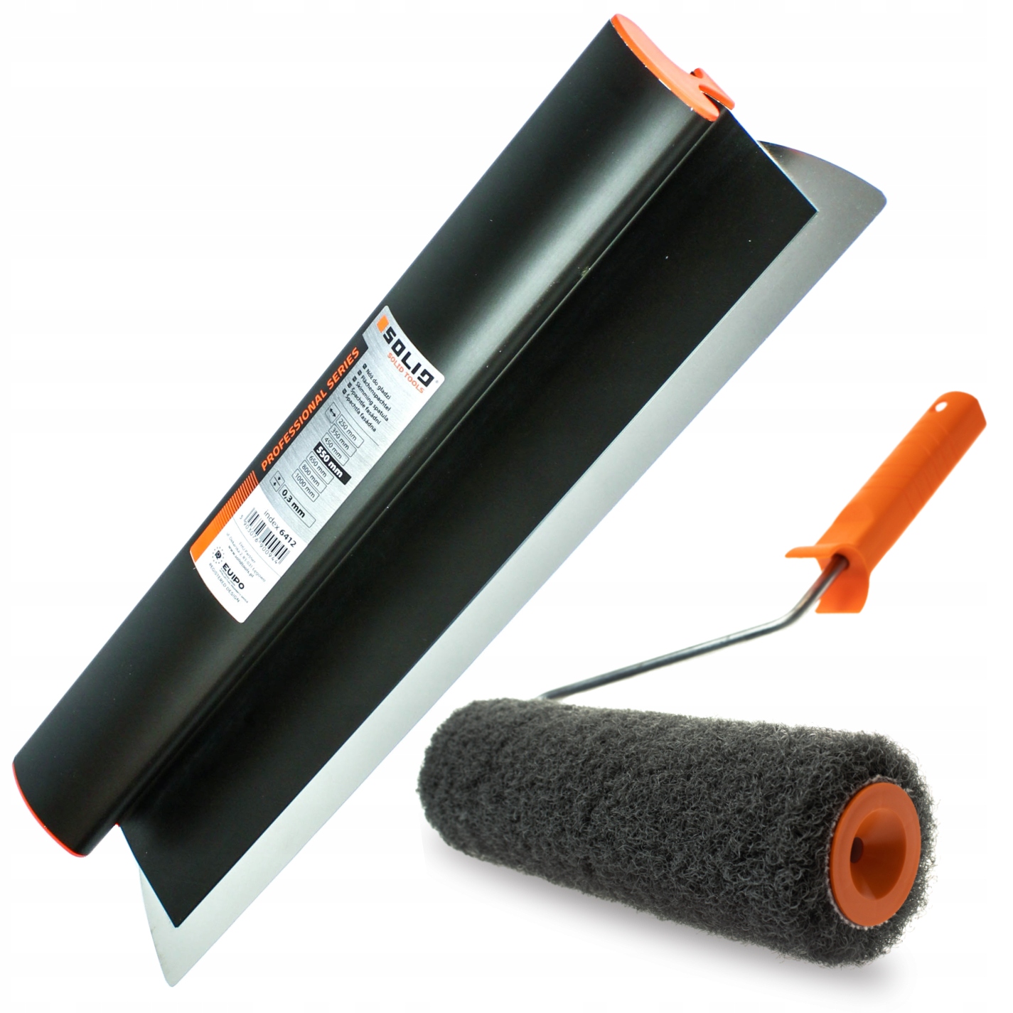 Solid Špachtle Na Hladítko Nůž 550 mm Váleček Na Hladítko 25 cm Na Hůl Teleskop