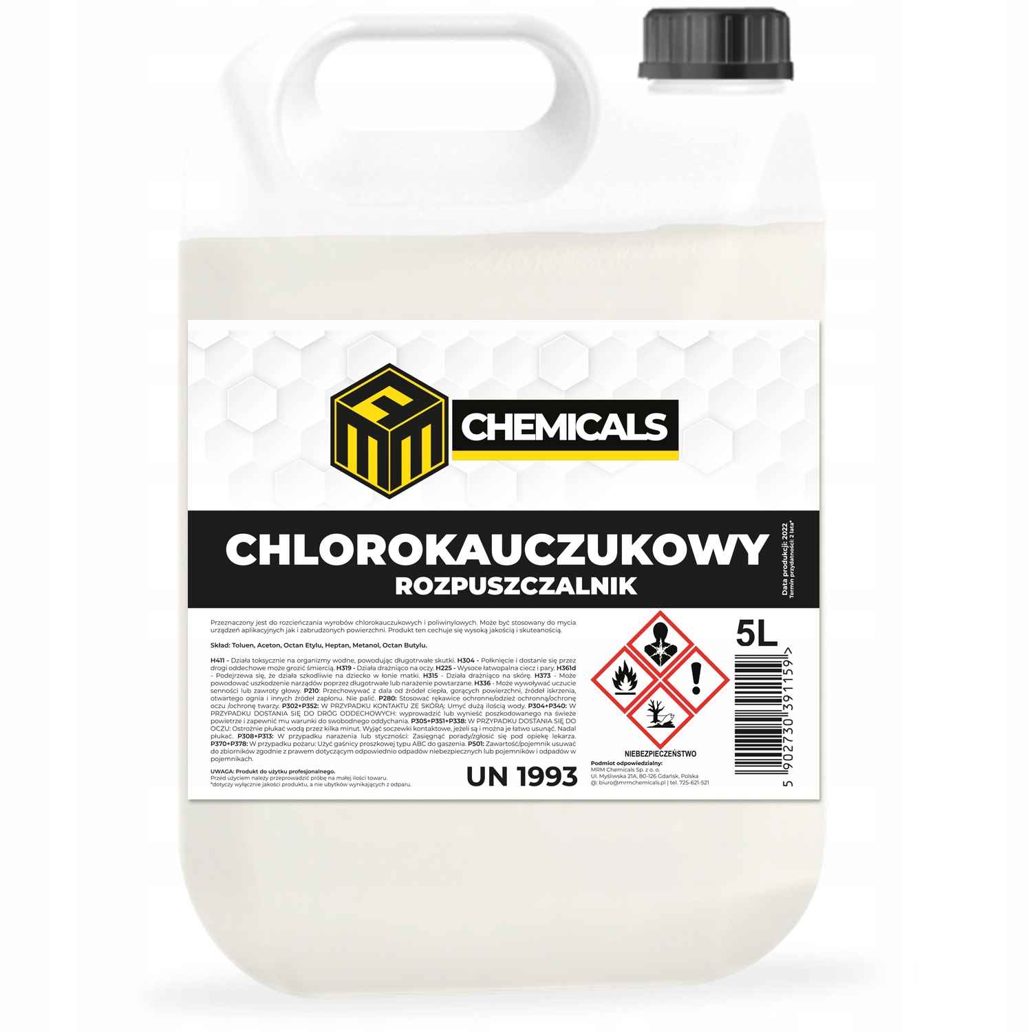 

Chlorokauczukowy Rozcieńczalnik Rozpuszczalnik 5L