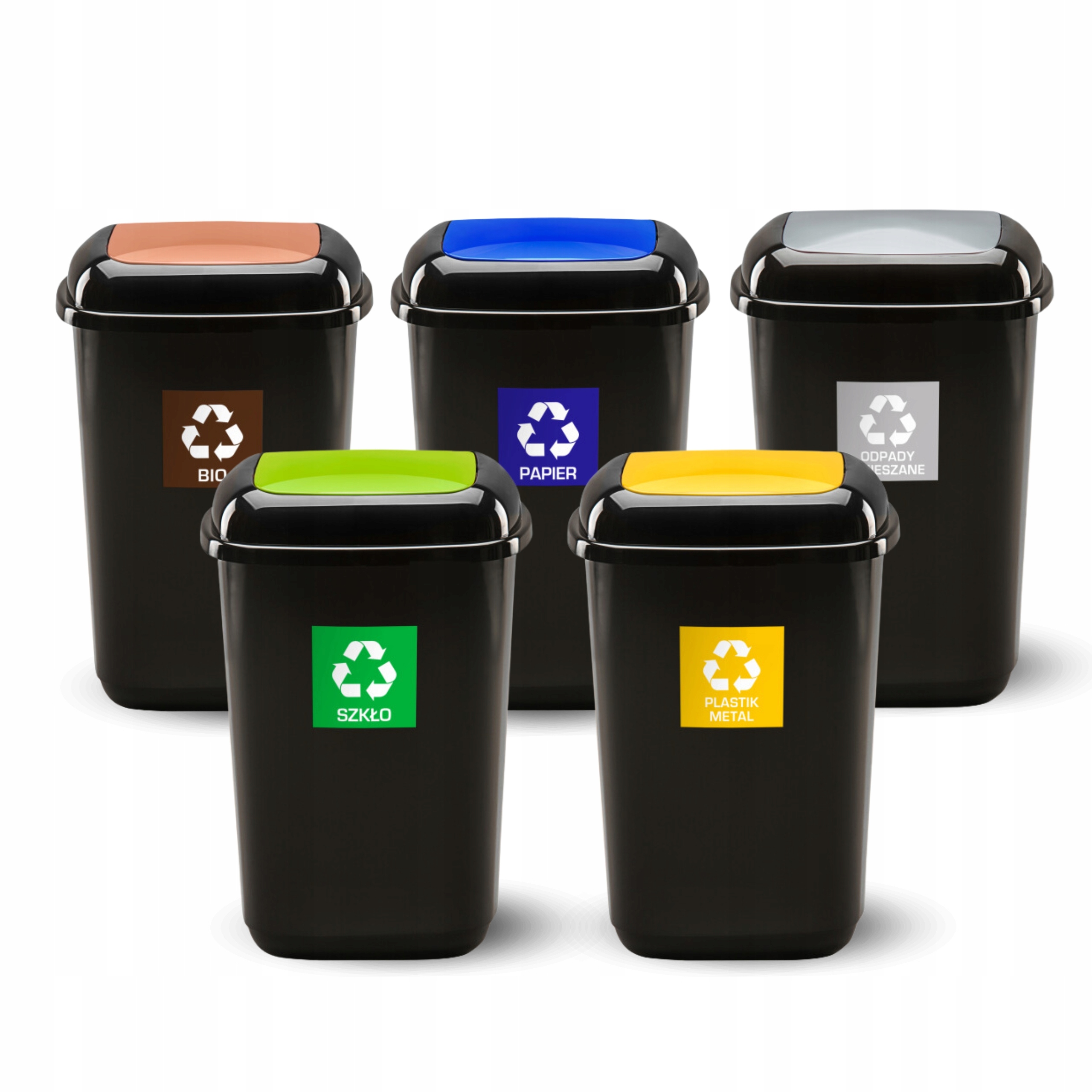 Kosz na śmieci do segregacji 12L - Żółty Pojemność pojedynczego kosza 12 l