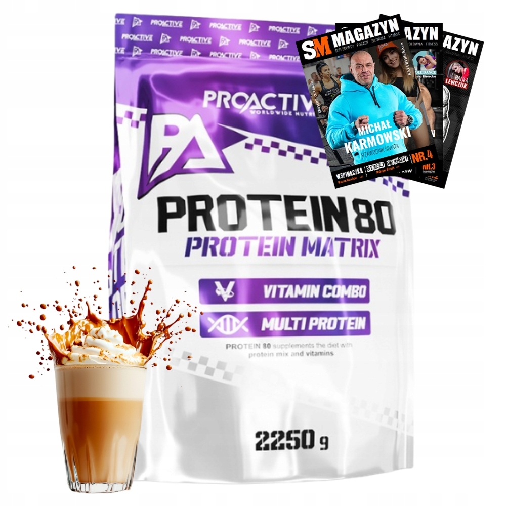 Proactive Protein 80 2250 g Bílkoviny Svalová Hmota Síla Vytrvalost
