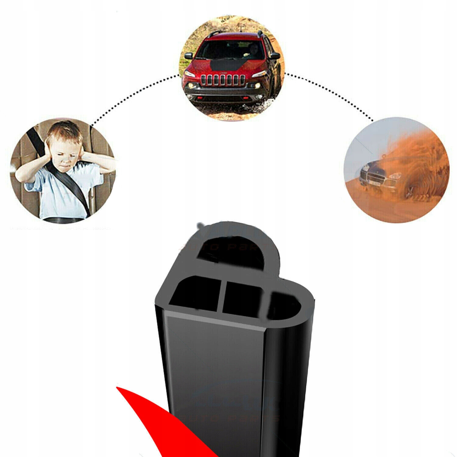 USZCZELKA DO DRZWI SAMOCHODOWYCH GUMOWA USZCZELKA Producent części Inny