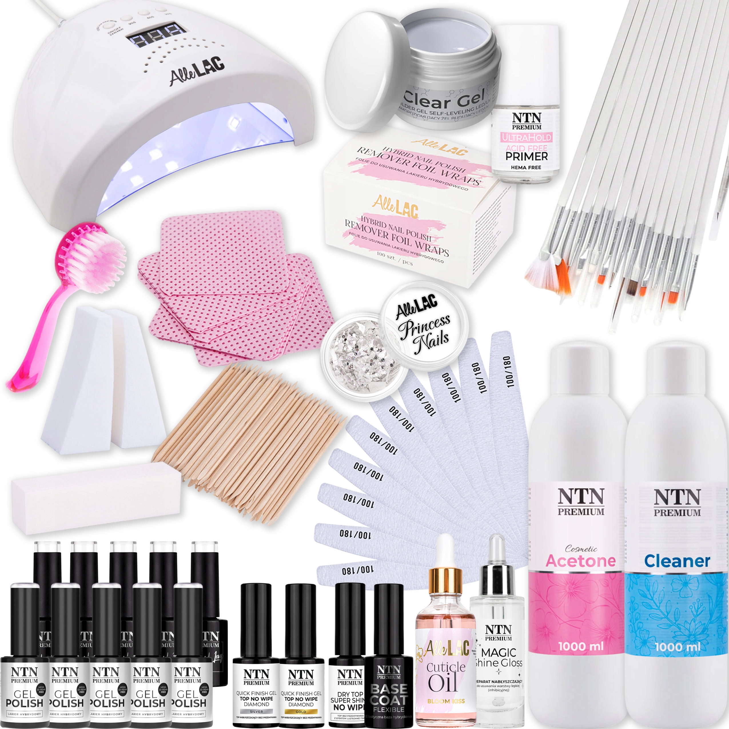 Sada pro startovací hybridní lak Hybridní Led/uv lampa příslušenství 30v1