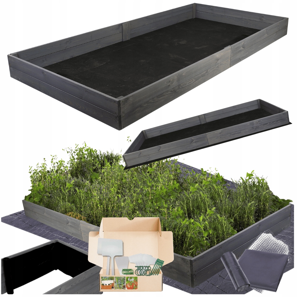 Boxy na zeleninovou zahradu květináč záhon vyvýšený impregnát 18x240x120