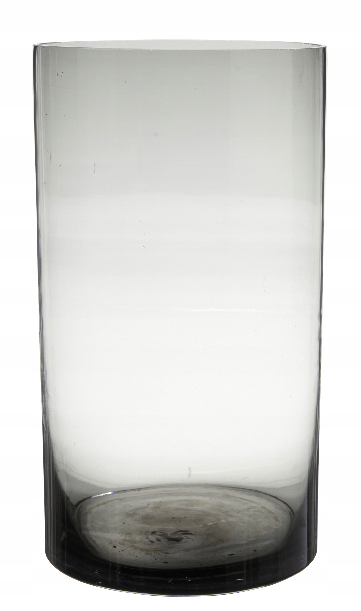 WAZON SZKLANY GRAFITOWY 30cm PRZYDYMIONE SZKŁO