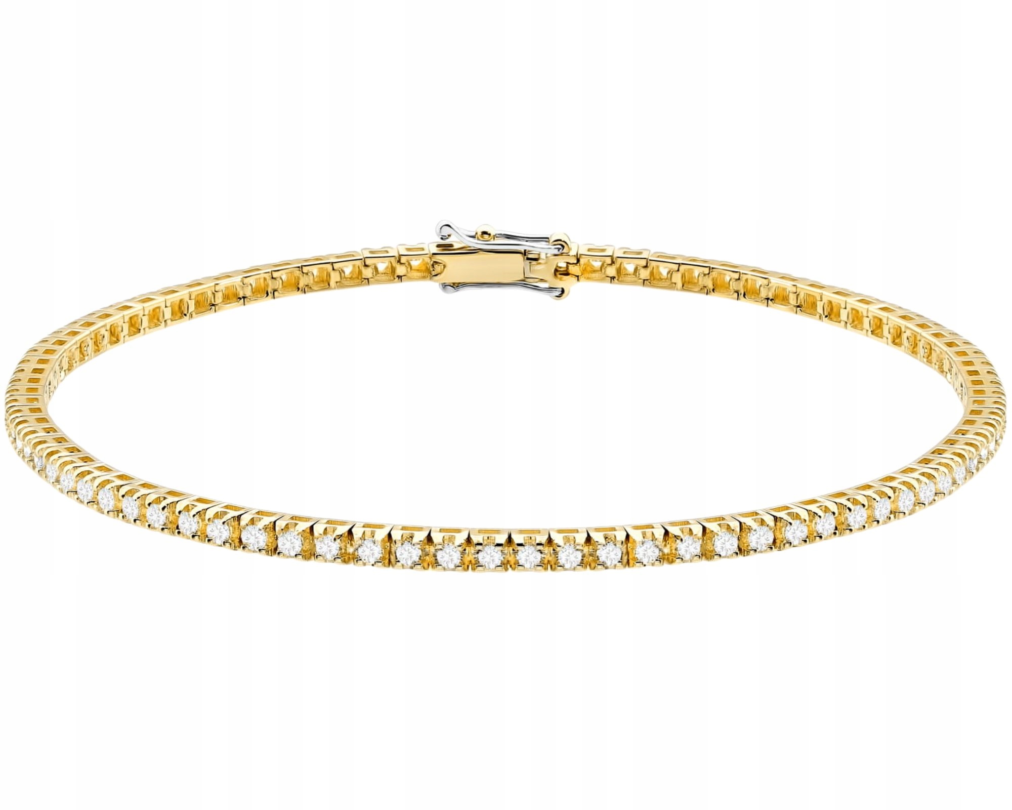 Zlatý Náramek S Laboratorními Brilianty, Efekt, Zlato 585