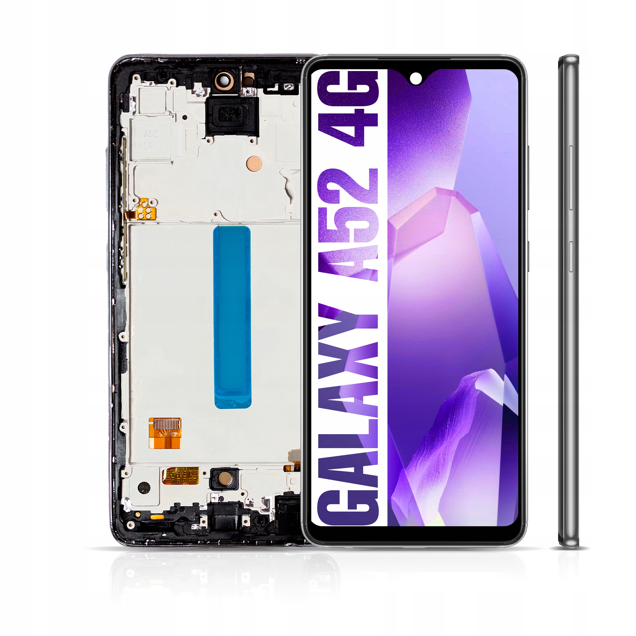 Oled pro Samsung Galaxy A52 4G LCD Černý Digitizer Dotyk Rámeček Černý