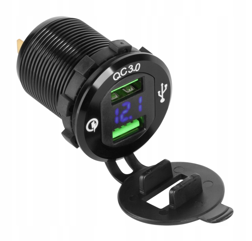 

Ladowarka samochodowa 2xUSB Quick Charge 3.0 3A