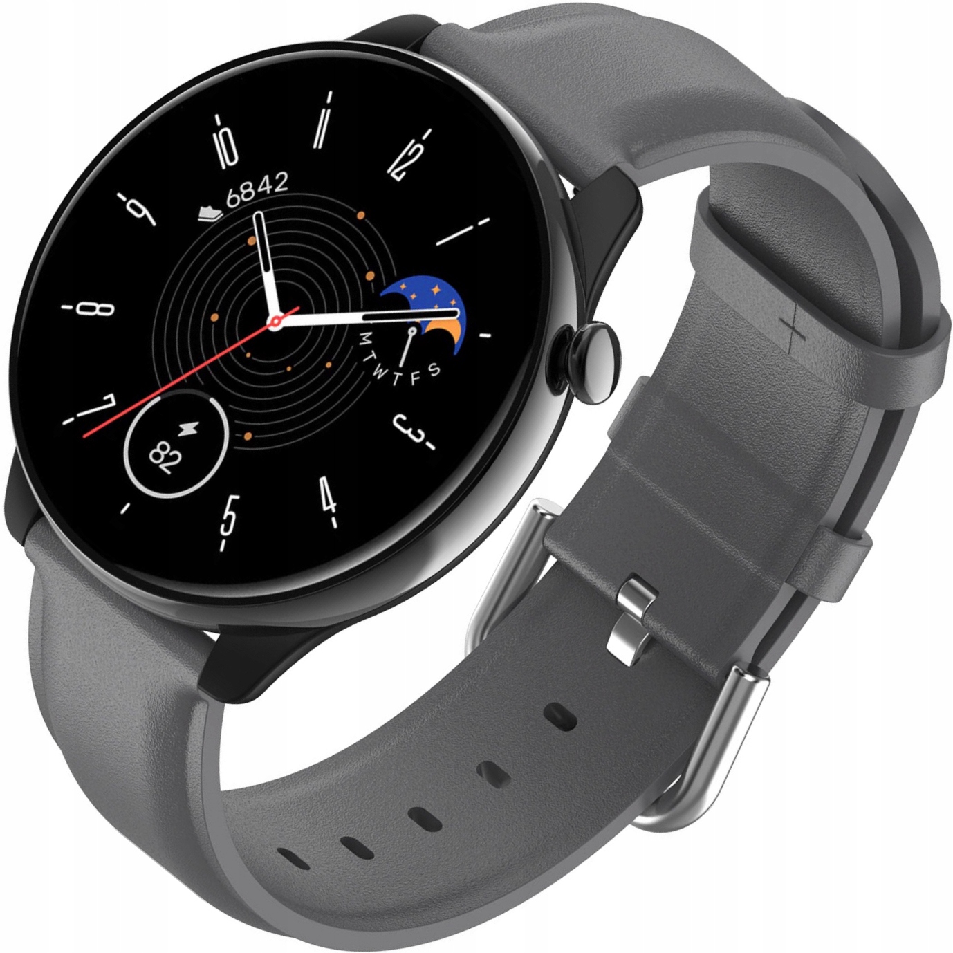 Pasek 20mm do smartwatch Polar Ignite|Ignite 2/3|Pacer|Unite-skórzany szary