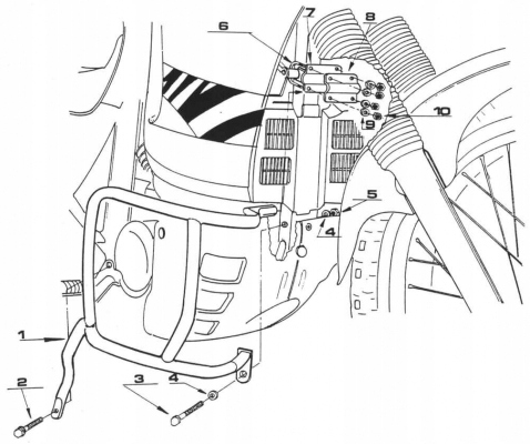 Kappa Gmole Kryty Motora Honda XL 600V Transalp (97-99) (TN363) Čierne ()