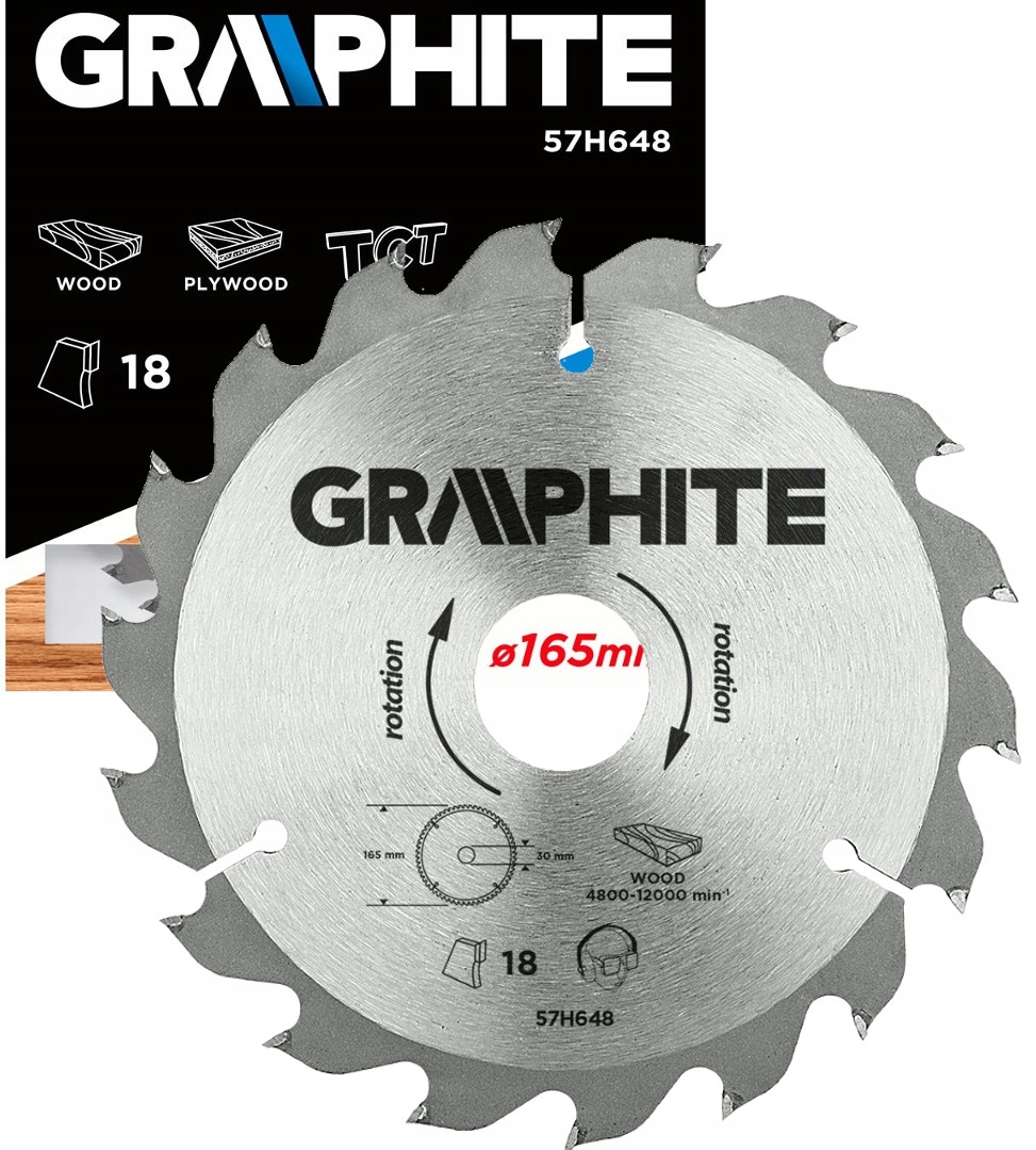 

Graphite Tarcza Do Pilarki 165x30mm 18z Redukcje