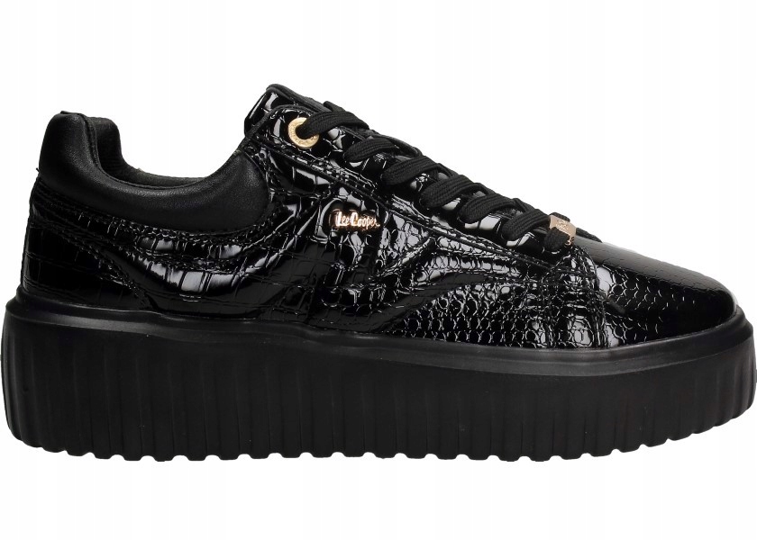 Lee Cooper Výchozí velikost LCJ-25-09-3870L 39 Černé lakované tenisky