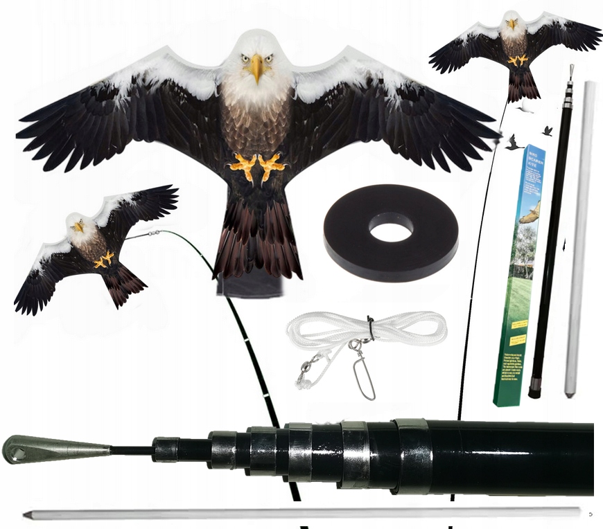 Plašič vtákov Orol Latawiec – ochrana záhrady Vlajkový Stožiar 6M Premium