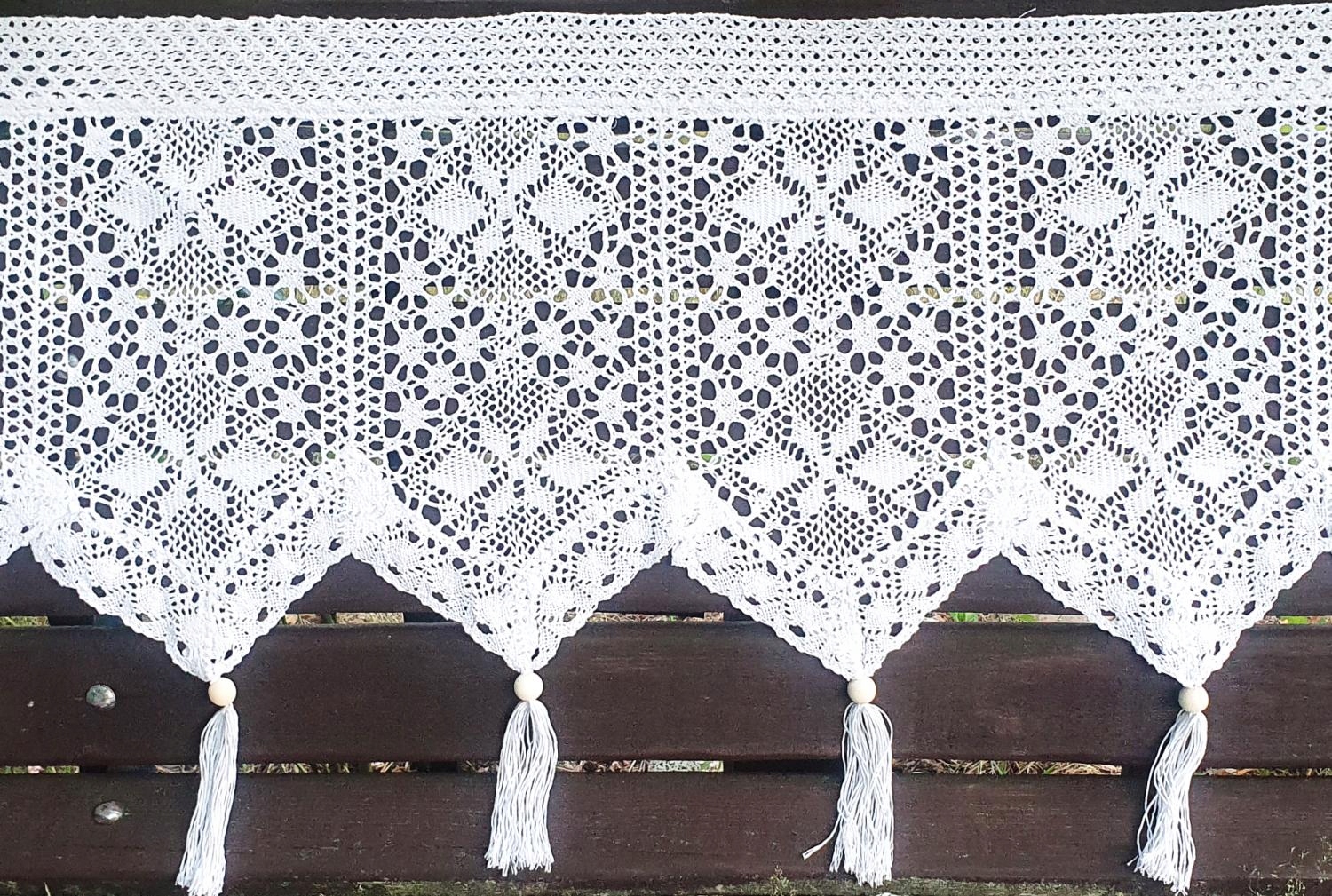 Dekorační záclona Jagna bílá 30x1000 cm