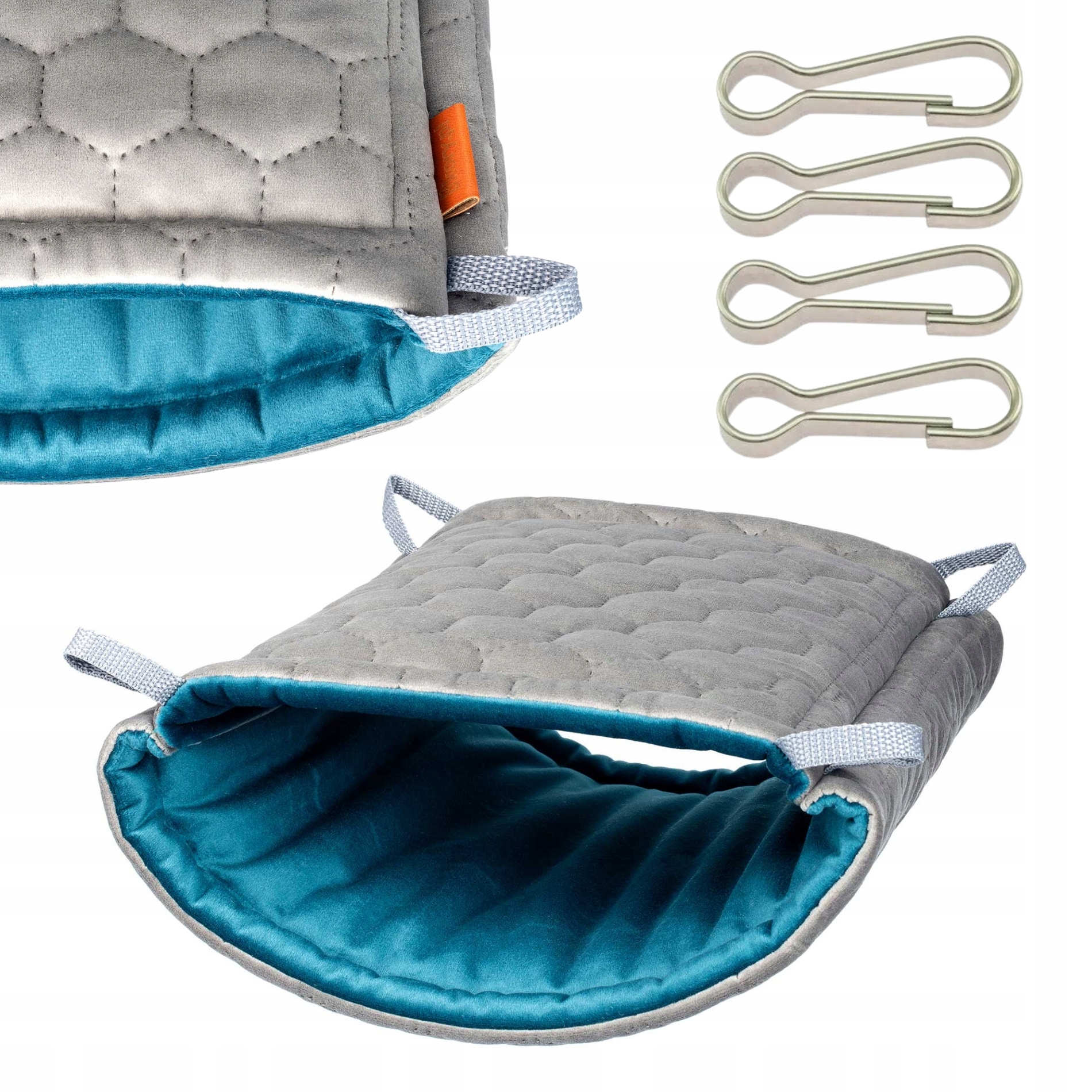 Levně Hamak s sklepem Tunel Domek Gryzoň Morče Osmák Degu 36×30cm Šedý