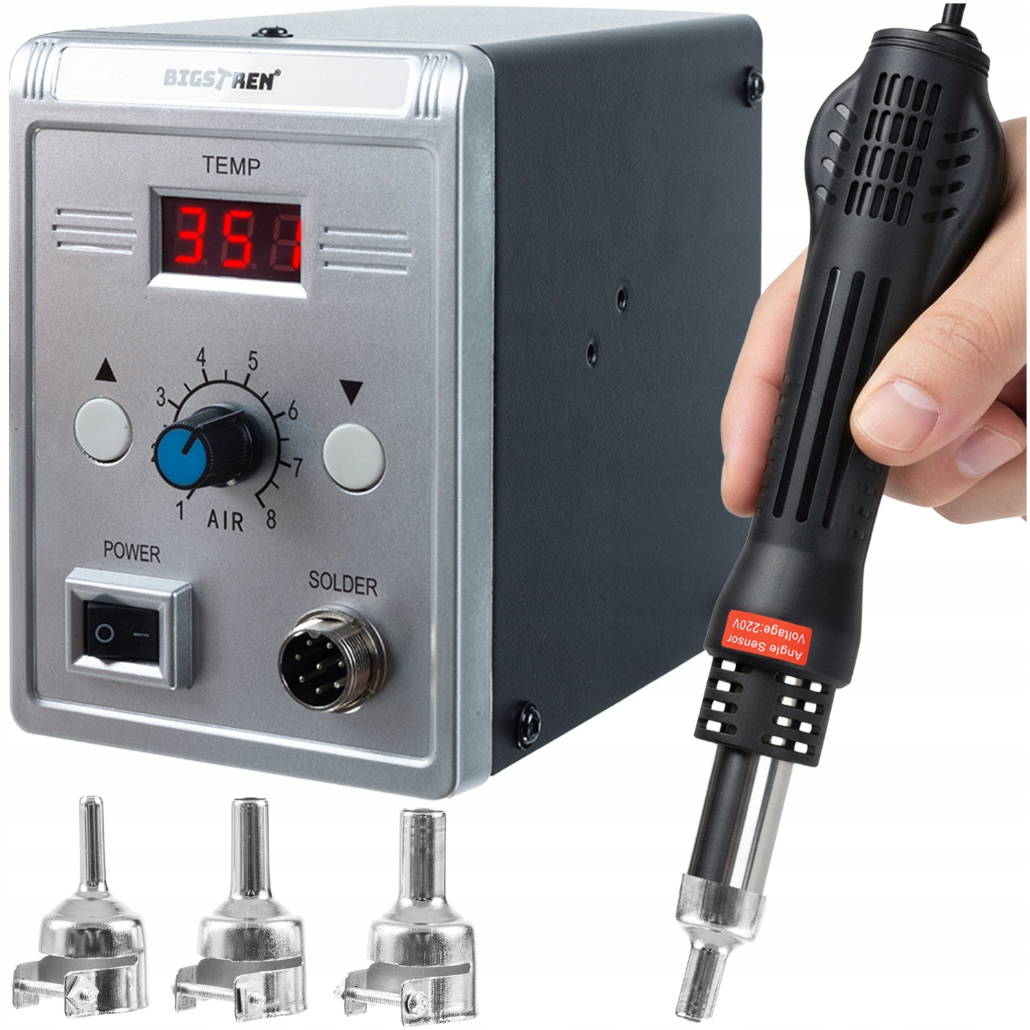 Stacja Lutownicza Hot Air Spawarka Plastiku Zgrzewarka Kolbowa Grotowa 2w1