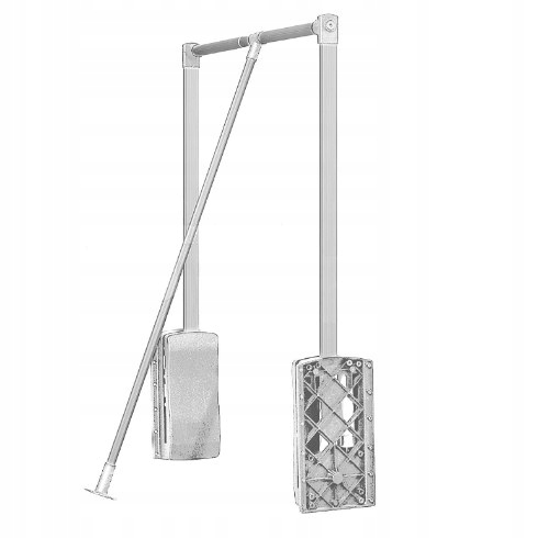 

Pantograf wieszak drążek do szaf 87-120 biały