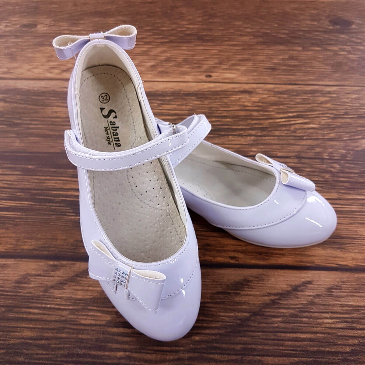 Sabana wygodne buty komunijne białe balerinki dziewczęce z kokardką 34 Płeć Dziewczynki