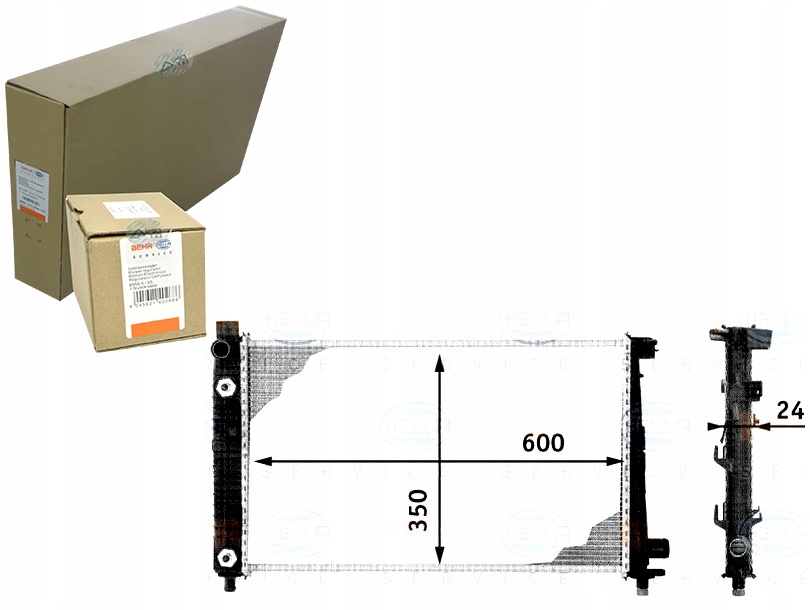 CHŁODNICA MERCEDES W168 A KLASA 1,4- BEHR HELLA