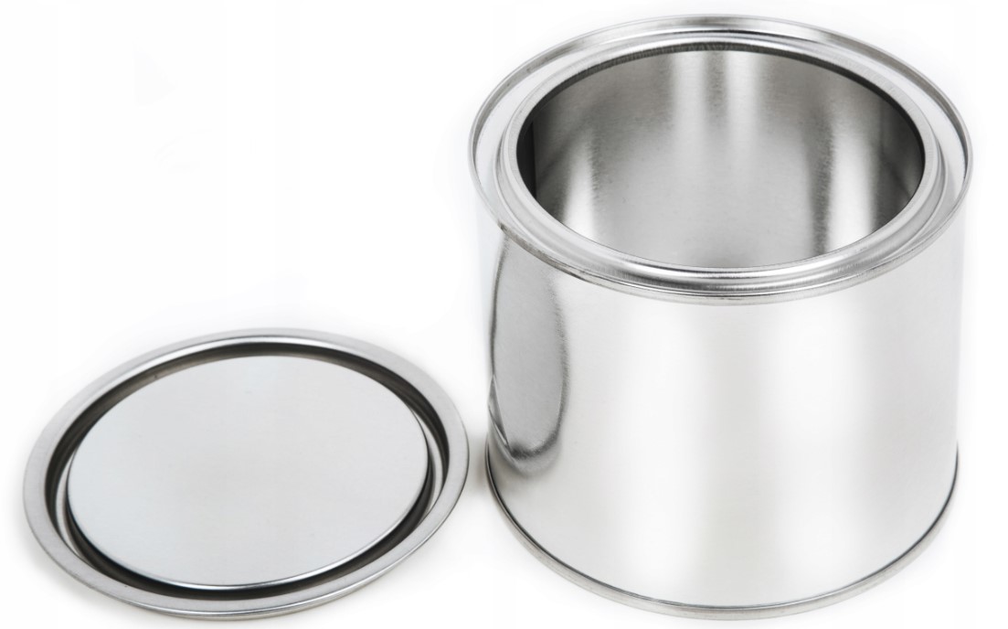 

Puszka metalowa ocynowana farby smary lakiery 0,5l