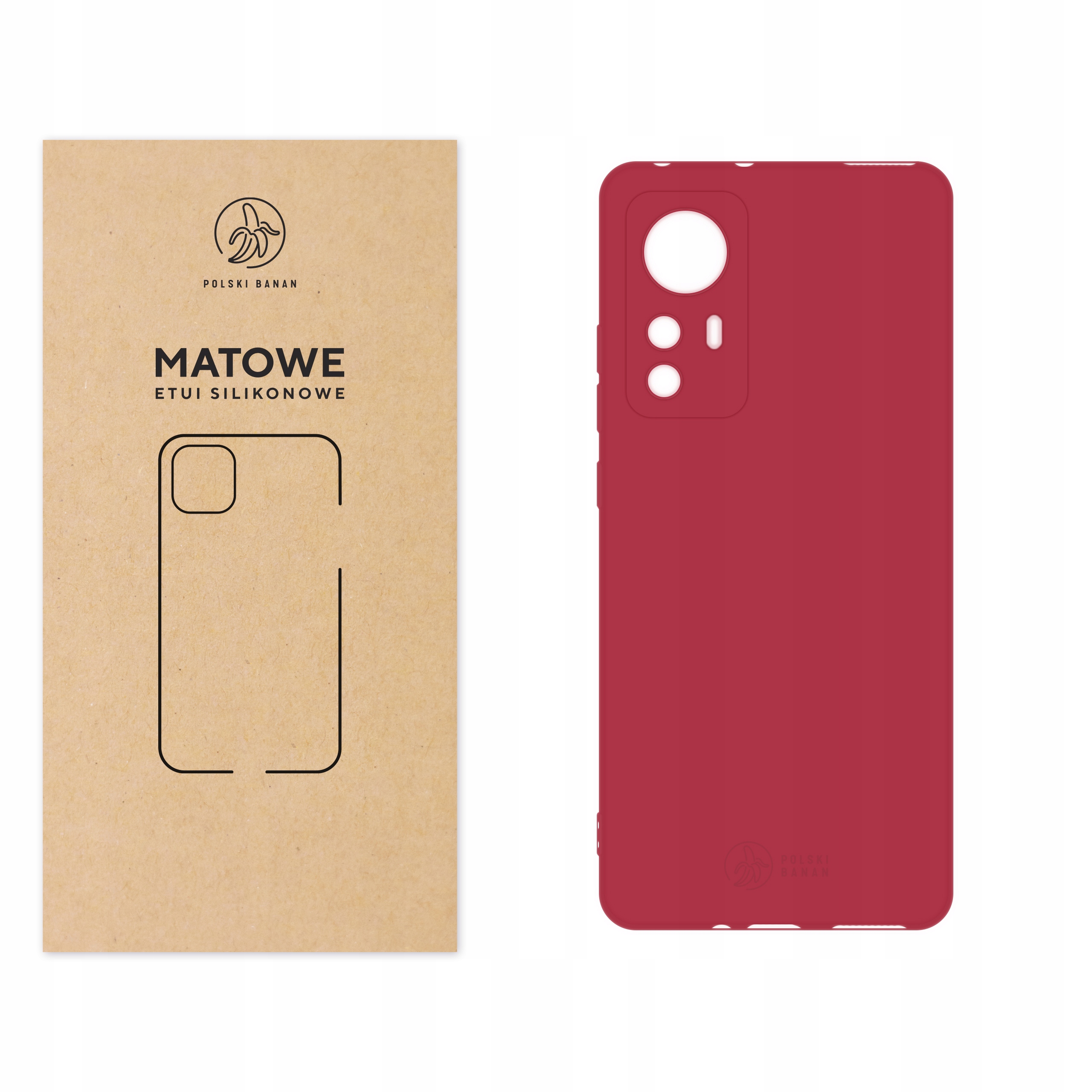 

Etui Matowe do Xiaomi 12 12X wiśniowe