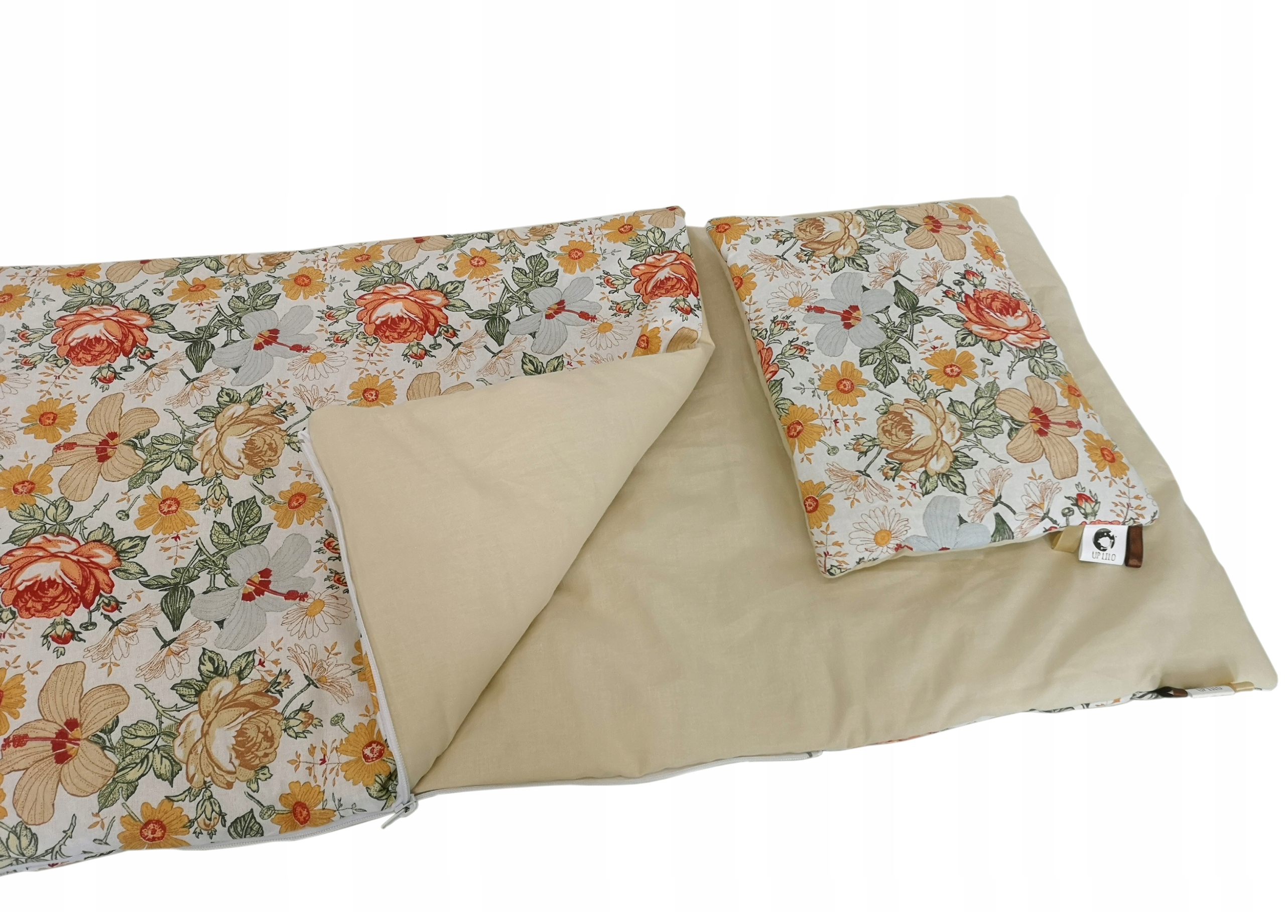 LiLo ŚPIWOREK BAWEŁNIANY do spania DO ŁÓŻECZKA poduszka KOMPLET 2el