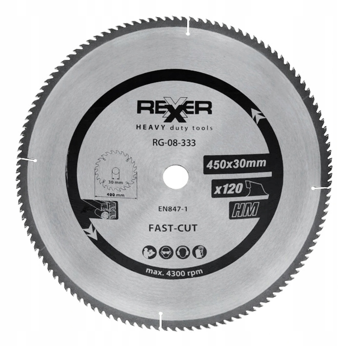 Kotoučová Pila Na Dřevo 450 X 30 MM, 120 Zubů, Karbid
